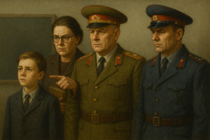 Школьник, учитель, военный и милиционер