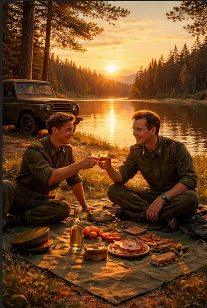 Пикник у лесного озера