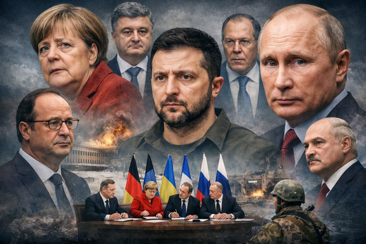 «Схематичное изображение конфликта между Украиной, Россией и Западом на карте Европы»