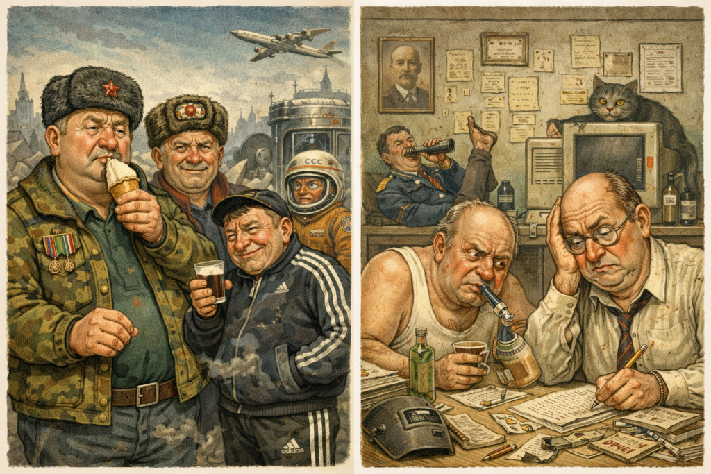 на снимке одебиленные 90-х