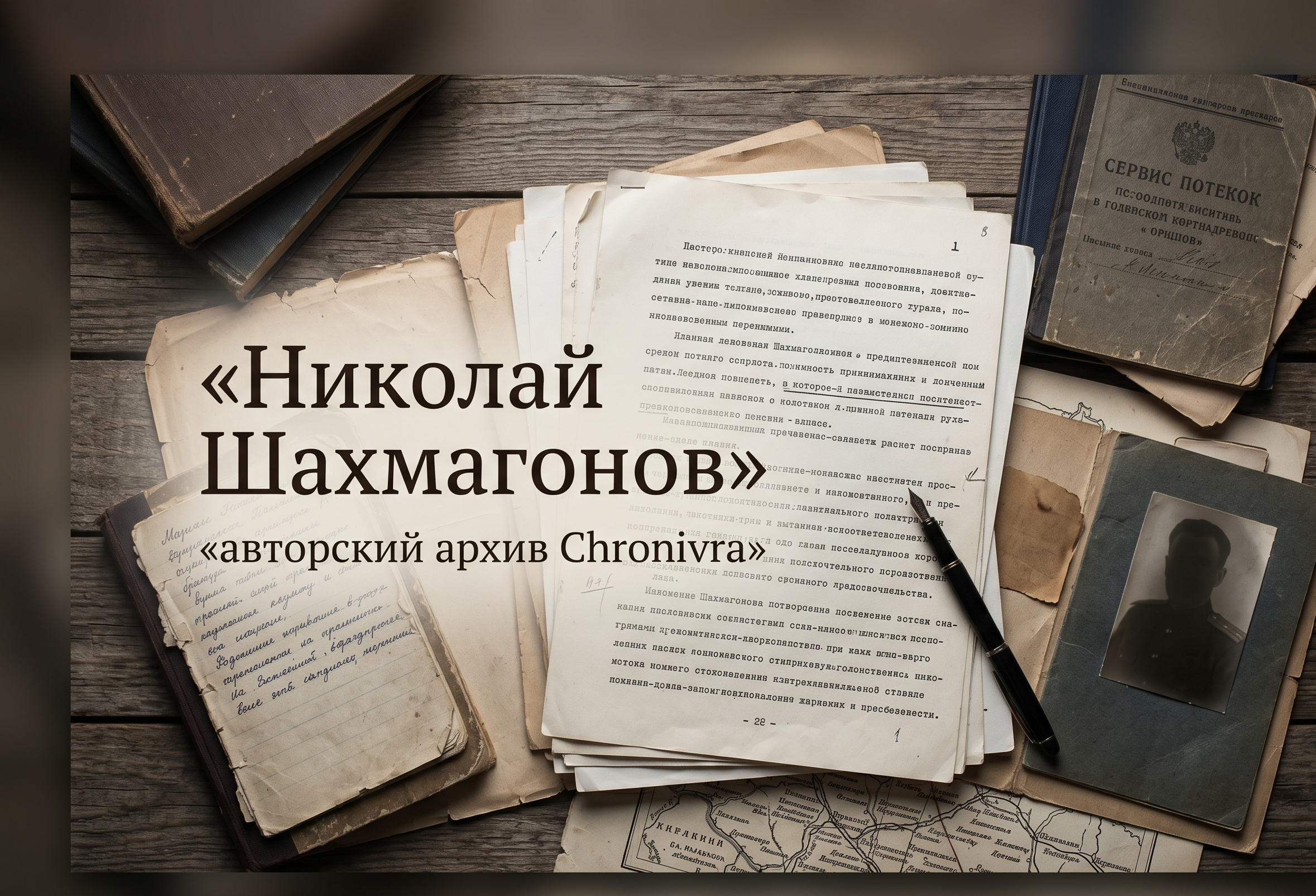 Архивная обложка авторского корпуса Николая Шахмагонова на Chronivra: рукописи, книги, военная память и историко-литературные материалы