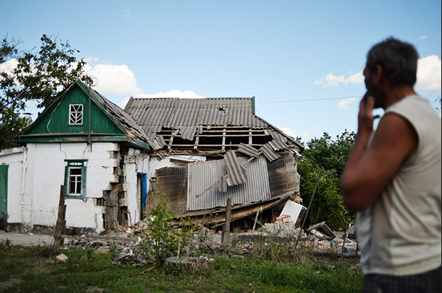 разрушенный донбасс